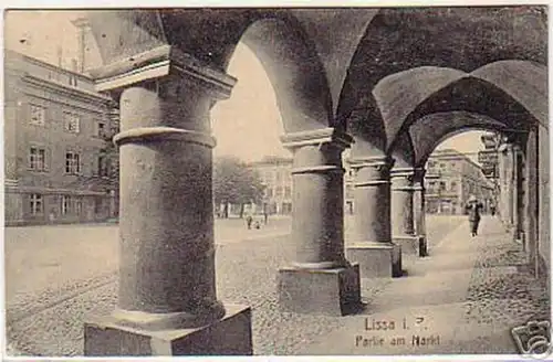 15874 Feldpost Ak Lissa i.P. Partie am Markt 1915