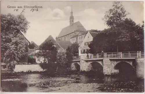 15872 Ak Gruß aus Himmelkron Klosterbrauerei 1912