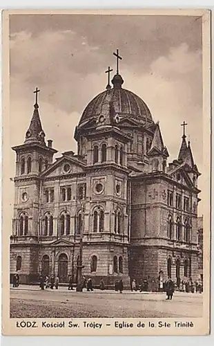 15845 Ak Lodz Kirche der Heiligen Dreifaltigkeit 1939