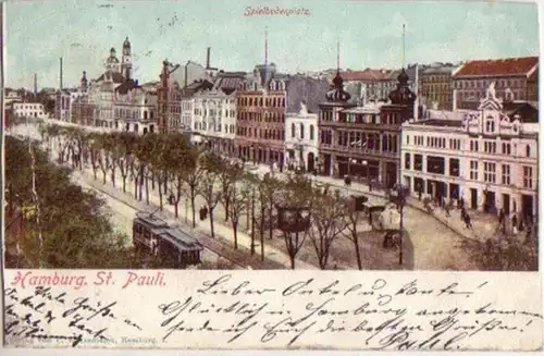 15837 Ak Hamburg St.Pauli Spielbudenplatz 1901