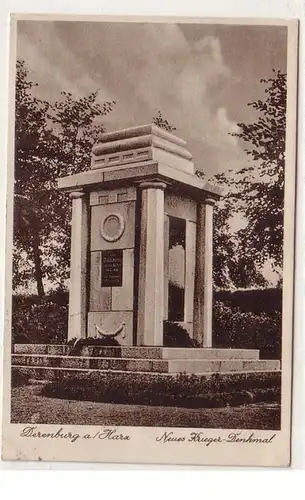 15835 Ak Derenburg am Harz neues Kriegerdenkmal 1937
