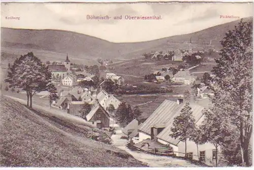 15833 Ak Böhmisch- und Oberwiesenthal um 1910