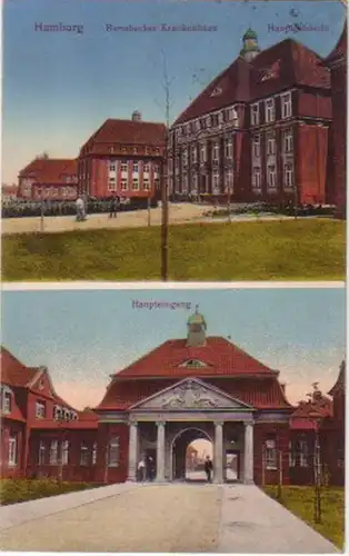 15824 Ak Hamburg Barmbecker Hôpital 1924