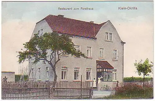 15811 Ak Klein Okrilla Restaurant zum Forsthaus um 1910