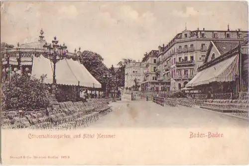 15762 Ak Baden Bad en Hôtel Messmer vers 1900