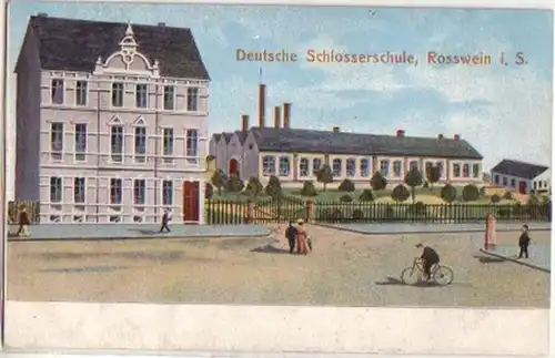 15736 Ak Rosswein Deutsche Schlosserschule um 1900