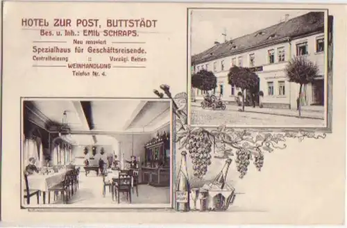 15732 Ak Buttstadt "Hôtel de la poste" 1913