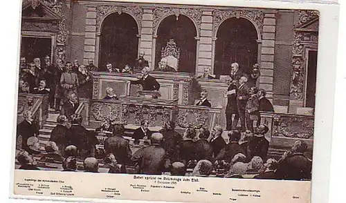 15718 Ak Bebel parle au budget 1905 au Reichstag
