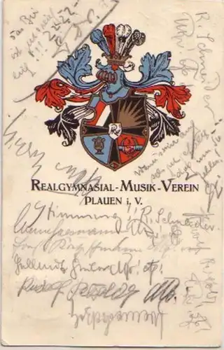 15715 Ak Realgymnasial Musik Verein Plauen i.V. 1925