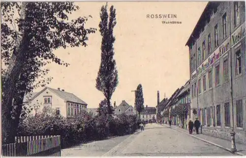 15713 Ak Rosswein Wehringstraße avec bâtiment industriel 1912