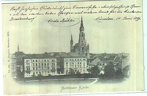 15702 Ak Munich Haidhausen Eglise 1899