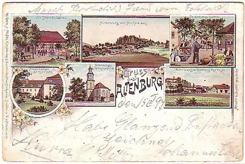 15650 Litho Altenburg Restaurants, château, etc. 1897