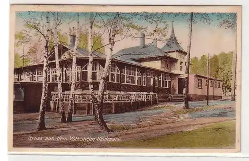 15642 Ak Gruß aus dem Volksheim Heidepark bei Dresden 1936