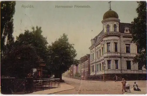 15618 Ak Apolda Herrenser Promenade 1906