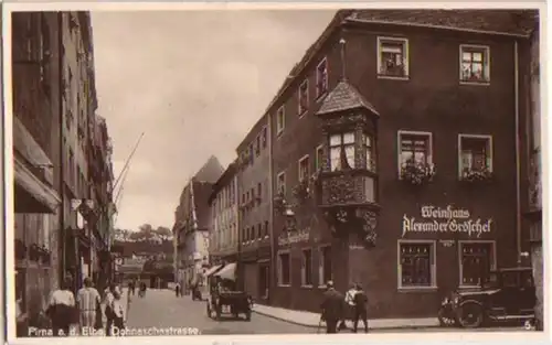 15599 Ak Pirna/ Elbe Dohnaschestrasse Weinhaus um 1930