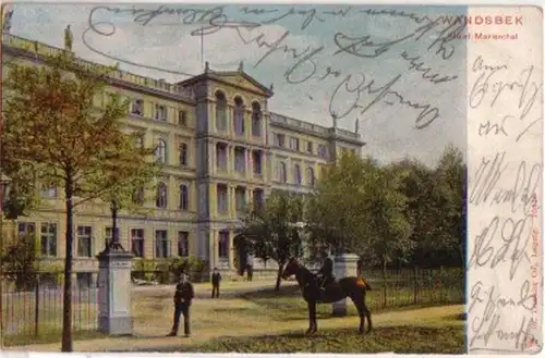 15581 Ak Hamburg-Wandsbek Hotel Marienthal 1904