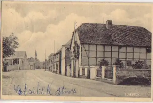 15578 Ak Elsebeck Villagestrasse avec église 1930