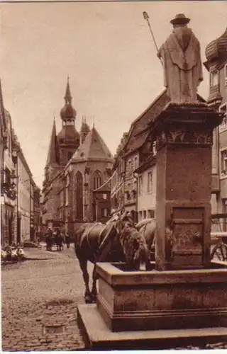 15561 Ak St.Wendel Dom à la fontaine de Wendelinus vers 1925