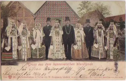 15554 Ak Gruß aus dem hannoverschen Wendlande 1901