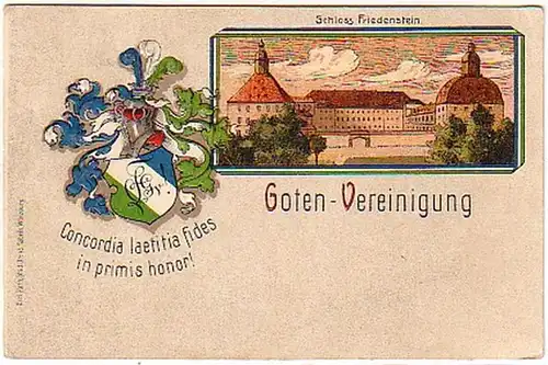 15547 Armoiries de fermoir Ak Studentika Gotha 1910