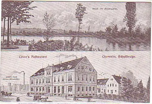 15538 Mehrbild Ak Chemnitz Löwe's Restaurant um 1910