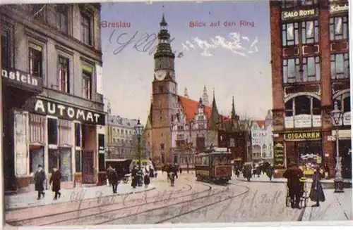 15534 Feldpost-Ak Wroclaw Vue sur l'anneau 1915