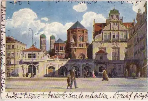 15530 Ak München Künstlerhaus mit Synagoge 1900