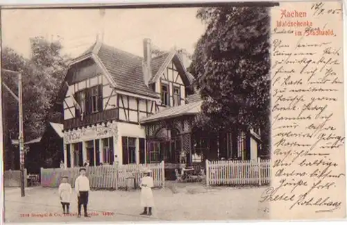 15514 Ak Aix-la-Chapelle de Waldchenke dans la forêt de la ville 1905