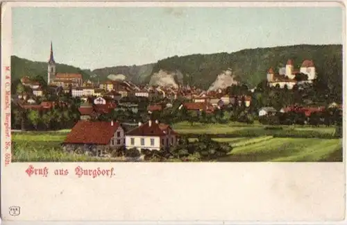15505 Ak Salutation de Burgdorf en Suisse vers 1900