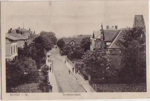 15489 Ak Bünde in Westfalen Gartenstraße 1915