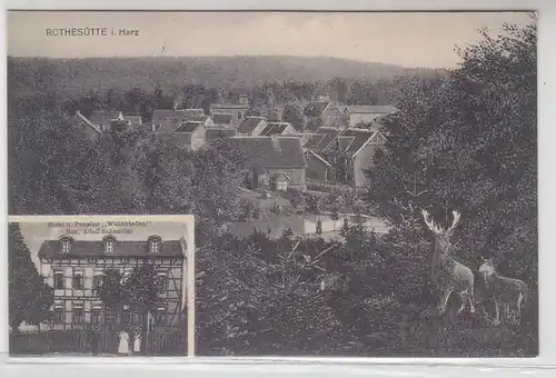 15477 Multi-image Ak Rothesütte au Harz Hotel et Pension "Waldfrieden" vers 1910