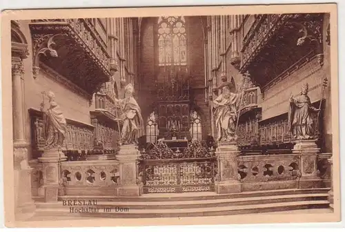 15471 Ak Wroclaw en Silésie Haut-autel dans le Dôme vers 1930