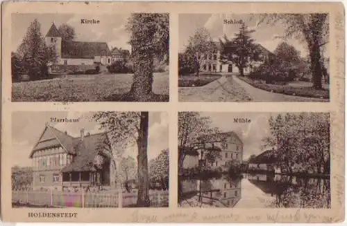 15466 Ak Holdenstedt Mühle, Pfarrhaus, Schloß usw. 1924
