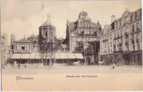 15416 Ak München Künstlerhaus und Synagoge um 1910