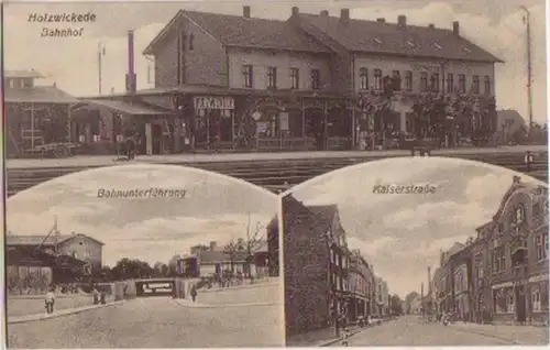 15411 Ak Holzwickede Bahnhof Kaiserstr. usw. um 1915