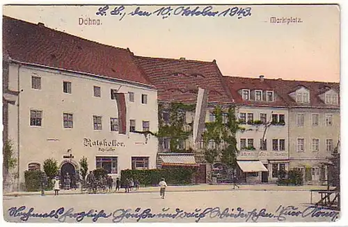 15408 Ak Dohna Marktplatz mit Ratskeller 1943