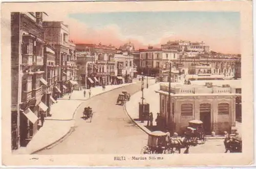 15375 Ak Malta Marina Vue de la route vers 1920