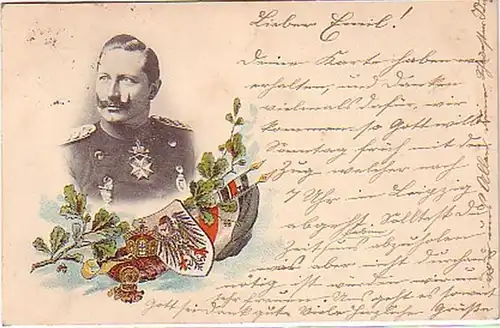15368 Ak Lithographie Kaiser Wilhelm II 1901