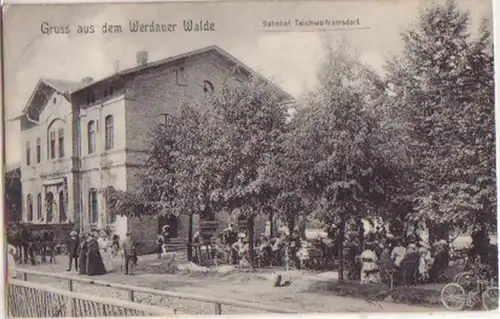 15334 Ak Gruß aus dem Werdauer Walde Bahnhof 1909