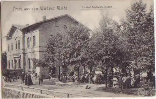 15334 Ak Salutation de la gare Walde 1909