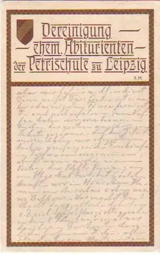 15329 Ak Vereinigung der Petrischule zu Leipzig 1919