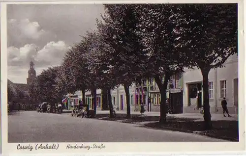 15306 Ak Coswig (Anhalt) Hindenburg-Straße um 1930