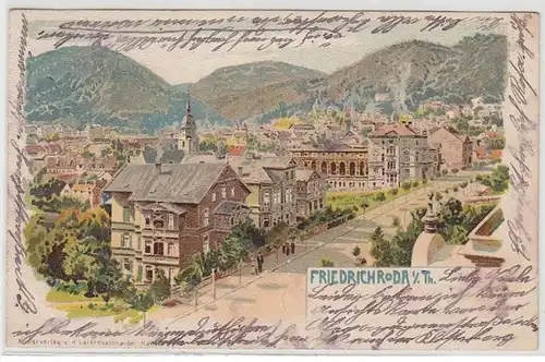 15300 Ak Lithographie Friedrichroda in Thüringen 1902