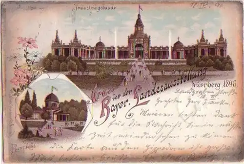 15288 Litho Bayr. Exposition nationale Nuremberg 1896