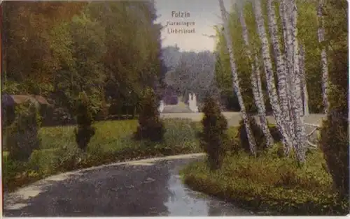 15274 Ak Polzin dans le parc thermal avec île d'amour vers 1910