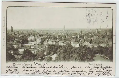 15262 Ak Braunschweig Totalansicht 1901