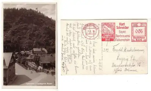 15241 Ak Falkenstein dans le Loquitzgrund Bayern 1936