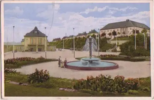 15237 Ak Glauchau Gare de Oswald Seyfert Park vers 1930