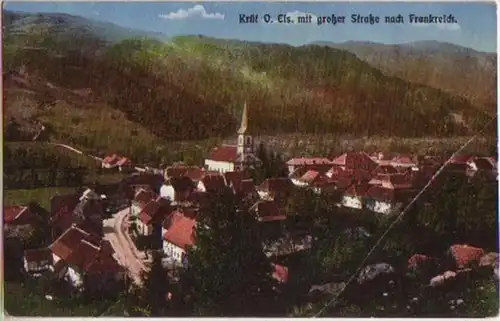 15233 Ak Krüt Alsace-Haut Vue totale vers 1915