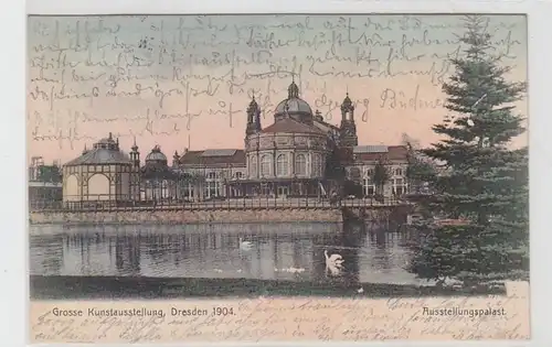 15230 Ak Grosse Kunstausstellung Dresden Ausstellungspalast 1904